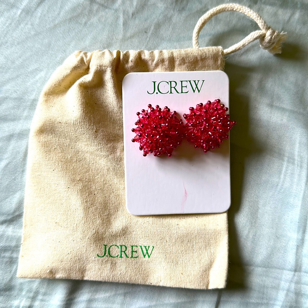 Pink JCrew earrings